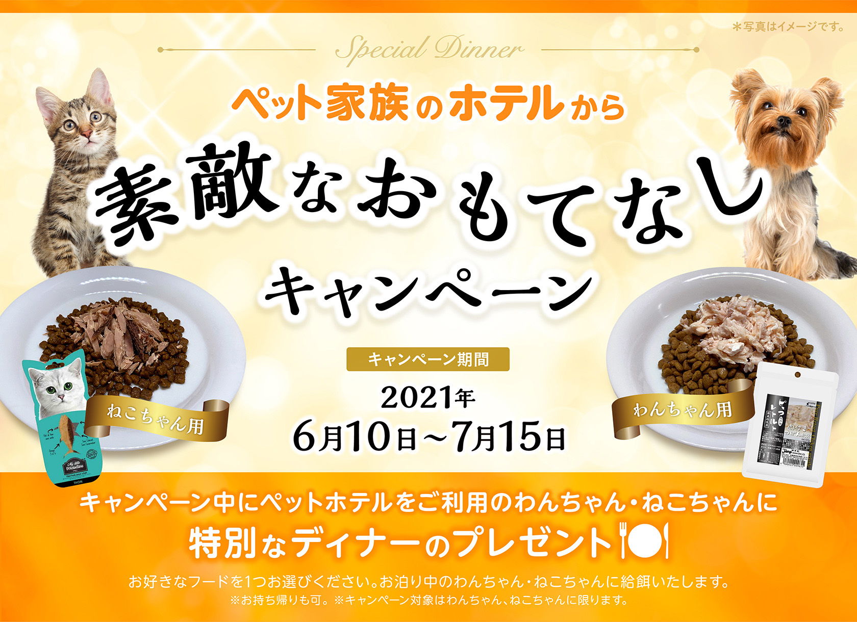 ペット家族のホテルから素敵なおもてなしキャンペーン