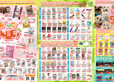 ペット家族稲城押立店“SPRING SALE”　開催！