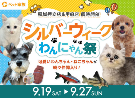 シルバーウィークわんにゃん祭開催！